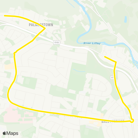 Go-Ahead Ireland Hollyville Lawn - Glenaulin map