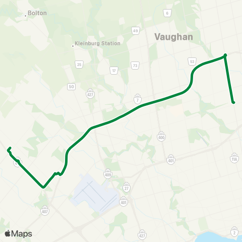 GO Transit Brampton Trinity Common / North York map