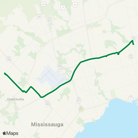 GO Transit Guelph / North York map