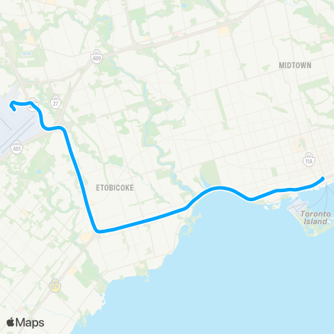 GO Transit Union Pearson Express map
