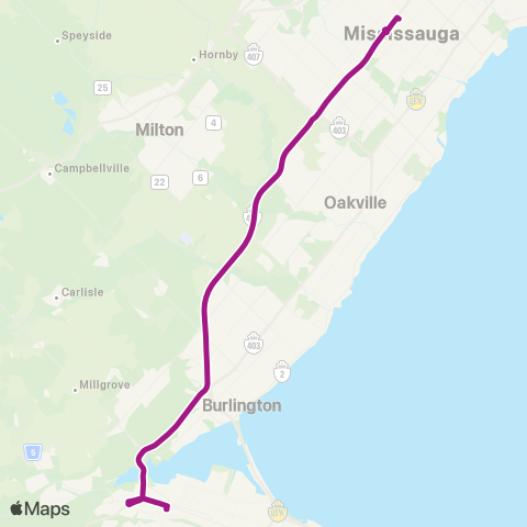 GO Transit Hamilton / Hwy 407 Terminal map
