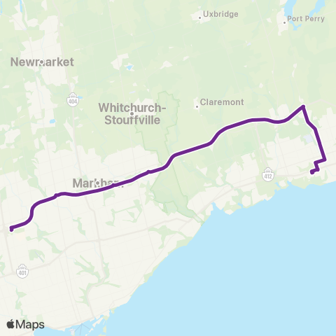 GO Transit Oshawa / Hwy 407 Terminal map