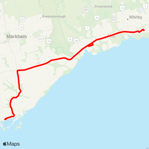 GO Transit Lakeshore East map