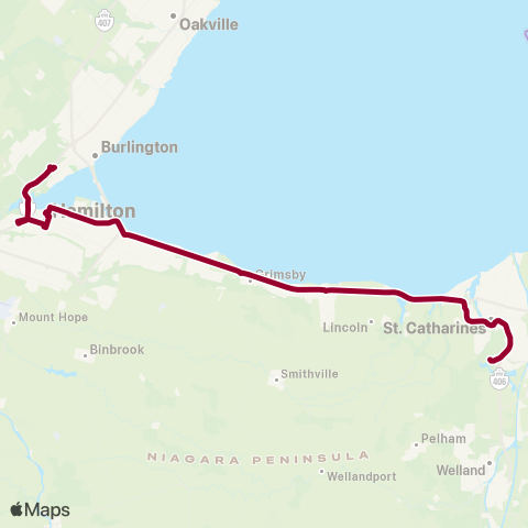 GO Transit Brock University map