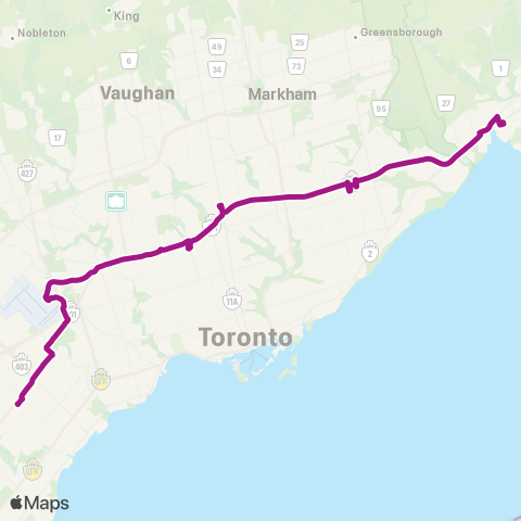 GO Transit Pickering / Square One map