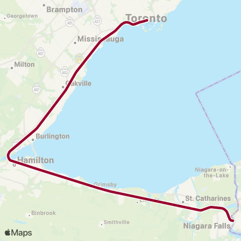 GO Transit Lakeshore West map