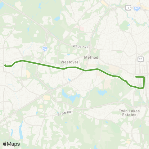 GoTriangle Route 300 map