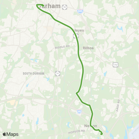 GoTriangle Route 700 map
