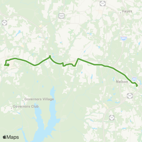 GoTriangle Route 800 map