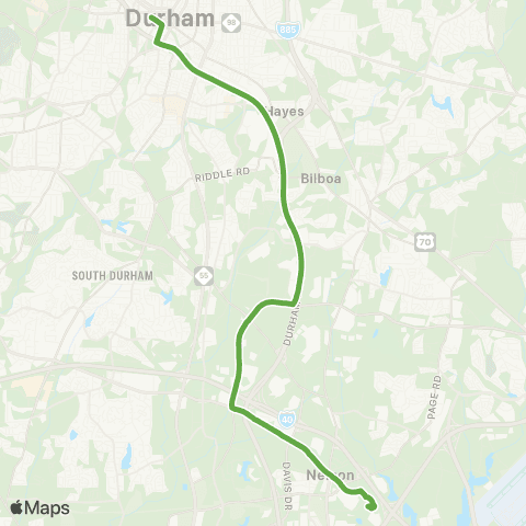 GoTriangle Route 705 map