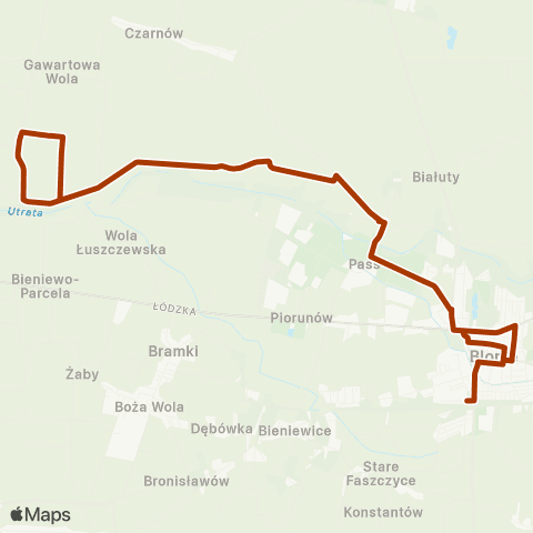 Grodziskie Przewozy Autobusowe Błonie PKP — Cholewy III map