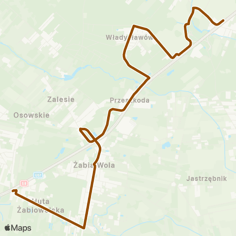 Grodziskie Przewozy Autobusowe Siestrzeń Rozalińska — Józefina Szkoła map