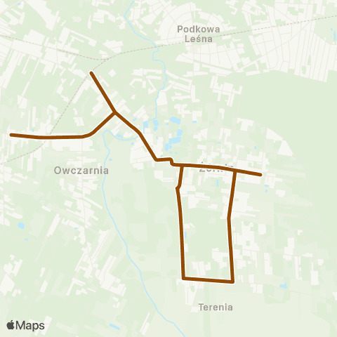 Grodziskie Przewozy Autobusowe Żółwin Szkoła i Orlik — Owczarnia Anny Jagiellonki map