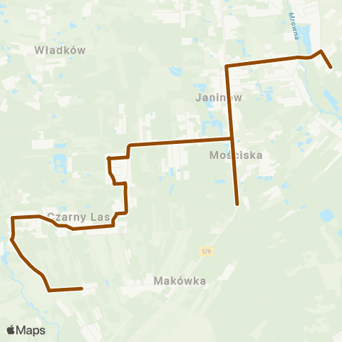 Grodziskie Przewozy Autobusowe Makówka Lukrecji — Adamowizna Szkoła map