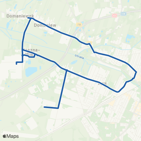 Grodziskie Przewozy Autobusowe Moszna Park Logistyczny — Pruszków Elektrownia map