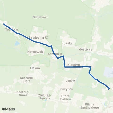 Grodziskie Przewozy Autobusowe Truskaw Skibińskiego — Stare Bemowo map