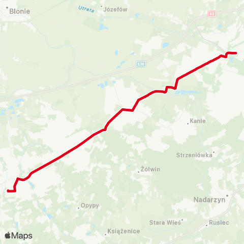 Grodziskie Przewozy Autobusowe Grodzisk Maz. Daleka — Pruszków Hala Znicz map