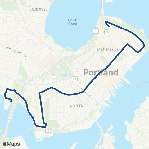 Greater Portland Metro Bus Congress Street map
