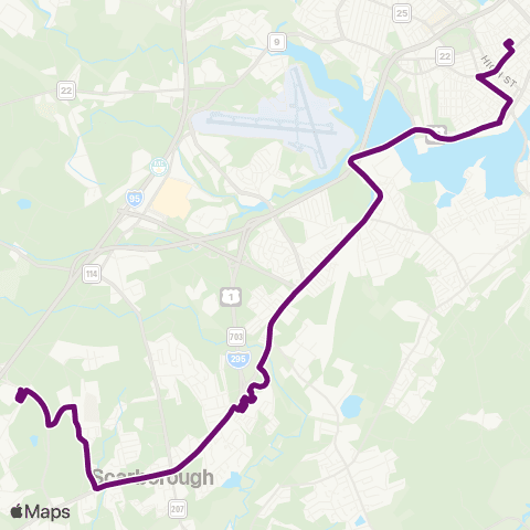 Greater Portland Metro Bus Portland - South Portland - Scarborough map