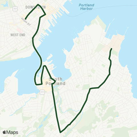 Greater Portland Metro Bus Smcc - Downtown Portland map