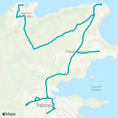 Guingamp-Paimpol Mobilité Paimpol - l'Arcouest map
