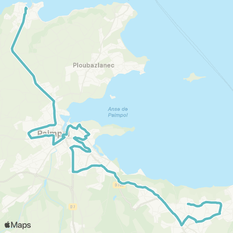 Guingamp-Paimpol Mobilité Loguivy-de-la-Mer - Kervor (Plouézec) map