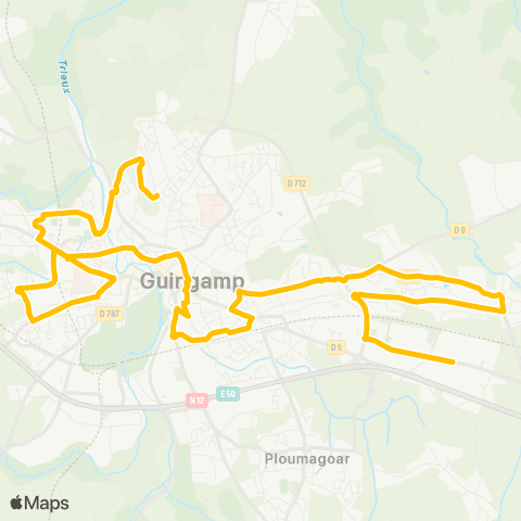 Guingamp-Paimpol Mobilité Castel Pic <> Impasse des Ajoncs map