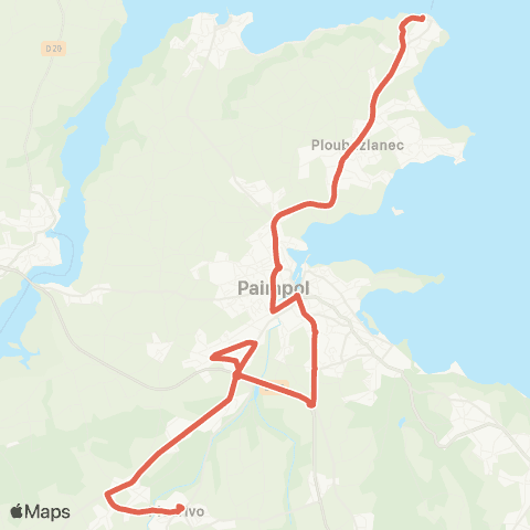 Guingamp-Paimpol Mobilité Mairie de Plourivo <> Embarcadère map
