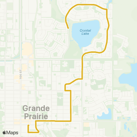 City of Grande Prairie Transit Route 6 map