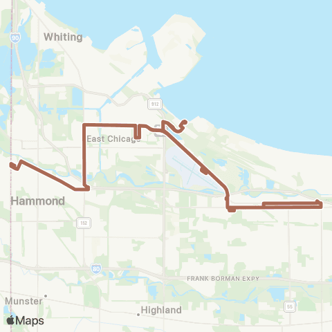 GPTC Lakeshore Connection map