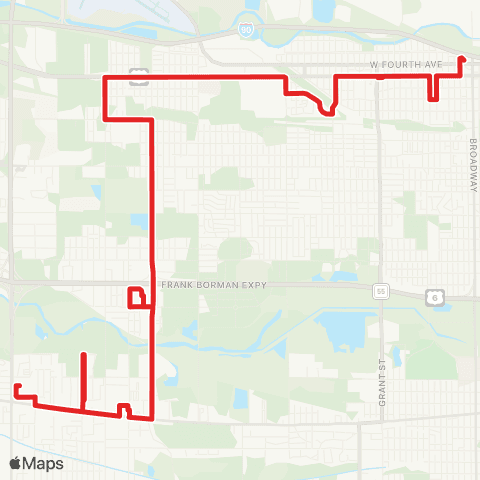GPTC Burr Street and Lake Ridge map