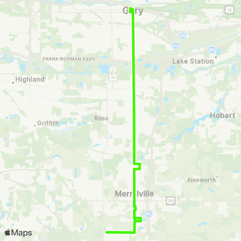 GPTC Broadway Metro Express map