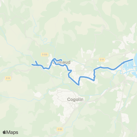 Navette Grimaud Grimaud Village - Port Grimaud par Val de Gilly et Hameau de la Tourre map