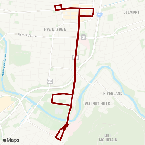 Valley Metro Star Line Trolley map