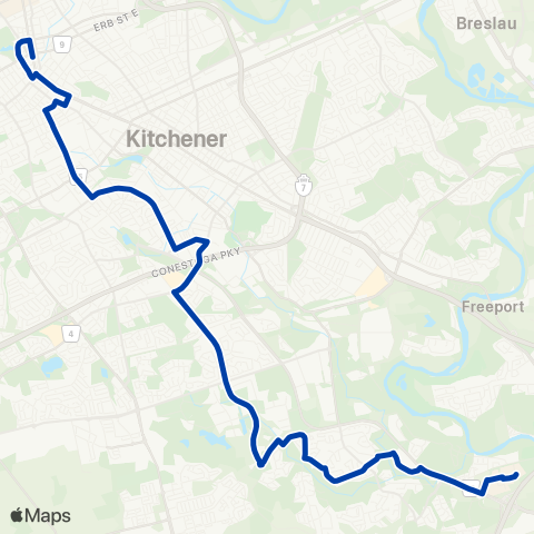 GRT Strasburg-Belmont map