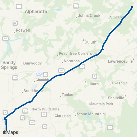 Xpress Buford / Sugarloaf Mills - Midtown map