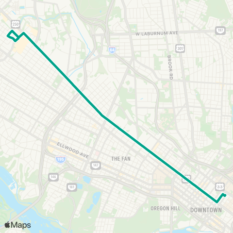 GRTC Broad Street map