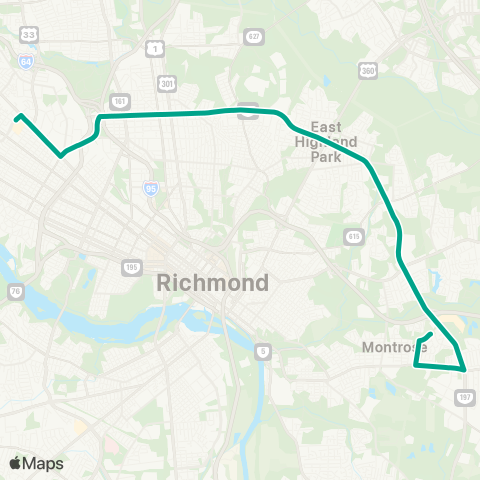 GRTC Laburnum Connector map