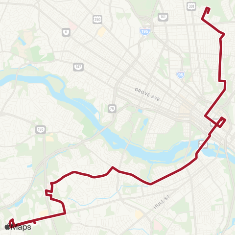GRTC North Ave / Forest Hill map