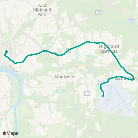 GRTC Nine Mile / Airport map