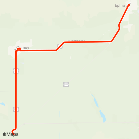 GTA Moses Lk - Soap Lk - Ephrata - Quincy - George map