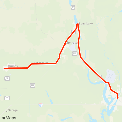 GTA 41 - Moses Lk, Soap Lk, Ephrata, Quincy map