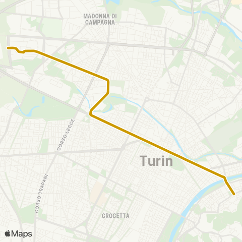 GTT Torino Piazzale Vallette - Piazza Hermada map