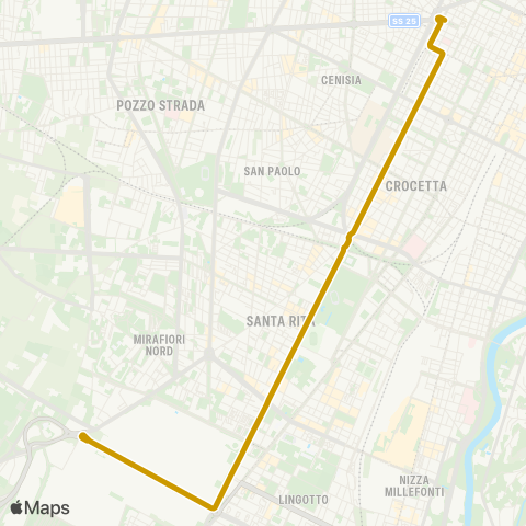 GTT Torino Corso Settembrini (Feriale) / Piazzale Caio Mario (Festivo) - Piazza Statuto map
