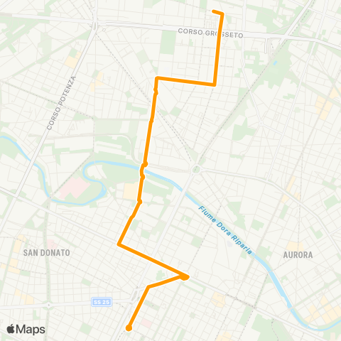 GTT Torino Via Massari - Piazza XVIII Dicembre map