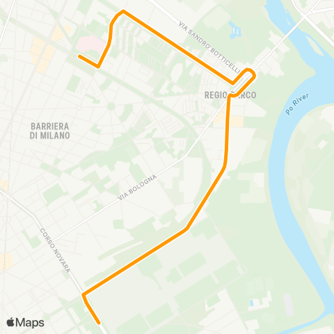 GTT Torino Piazza Del Donatore Di Sangue - Cimitero Monumentale map