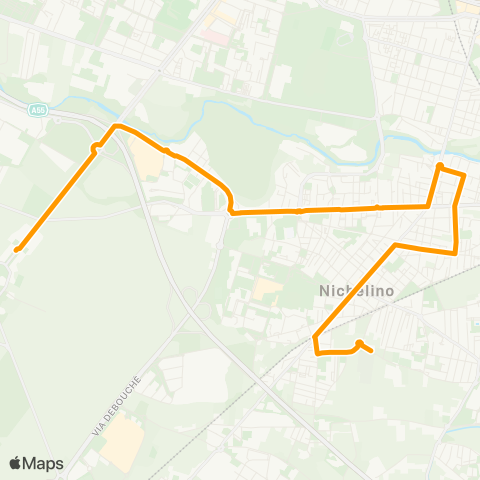 GTT Torino Martedì-Sabato, Piazza Parco Della Rimembranza (Nichelino) - via XXV Aprile (Nichelino) map