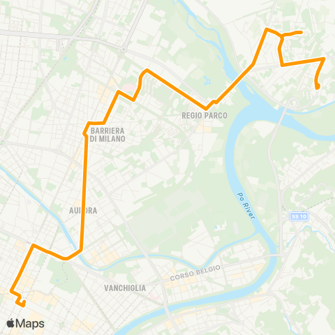 GTT Torino Via Anglesio - via XX Settembre map