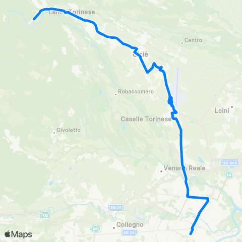 GTT Torino Torino Fossata Rebaudengo FS - Ceres map