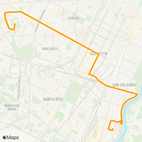 GTT Torino Via Marsigli - via Ventimiglia map